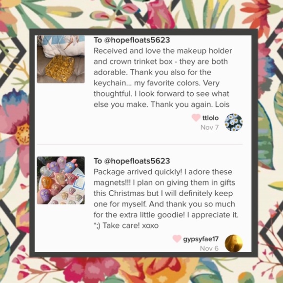 Floral Star Shaped Purple Flower Gold Flake Keychain Resin Art - Picture 10 of 13